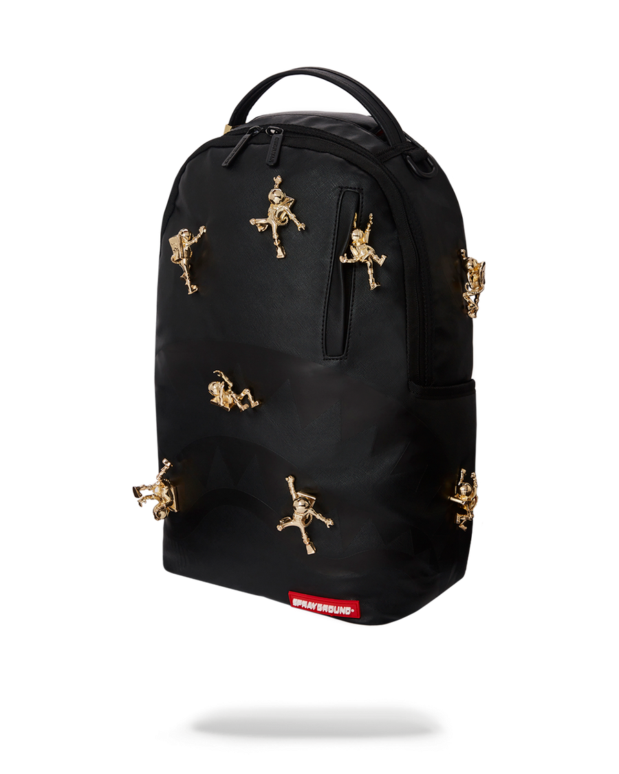 SPRAYGROUND® BACKPACK THE LOST IN SPACE BACKPACK (10 3D GOLD METAL ASTRONAUTS)