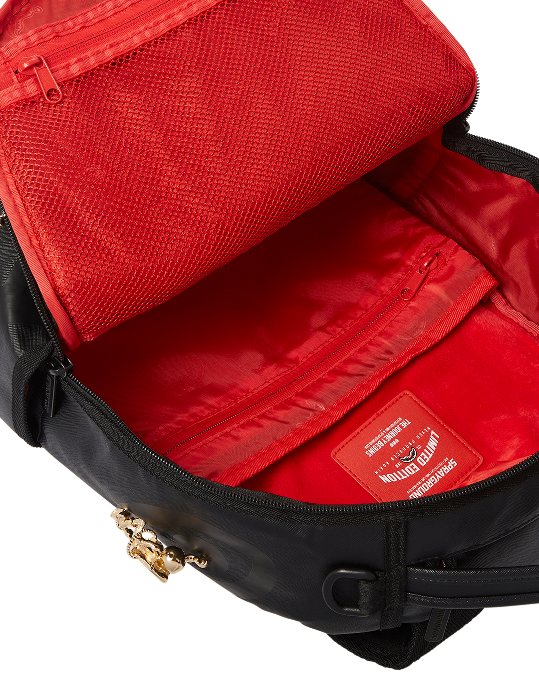 SPRAYGROUND® BACKPACK THE LOST IN SPACE BACKPACK (10 3D GOLD METAL ASTRONAUTS)