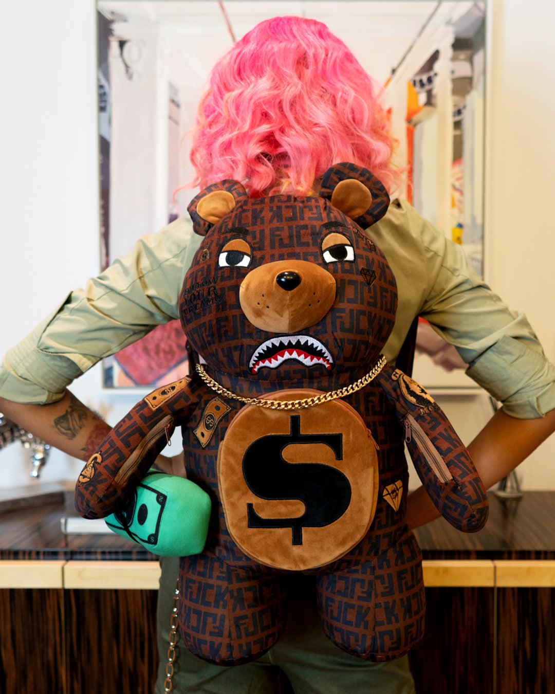 SPRAYGROUND® BACKPACK OFFENDED MONEYBEAR TEDDYBEAR BACKPACK