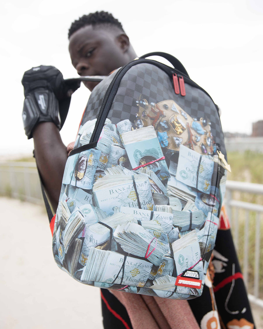 SPRAYGROUND® BACKPACK BANK STACKS OF ZAMUNDA COMING 2 AMERICA BACKPACK