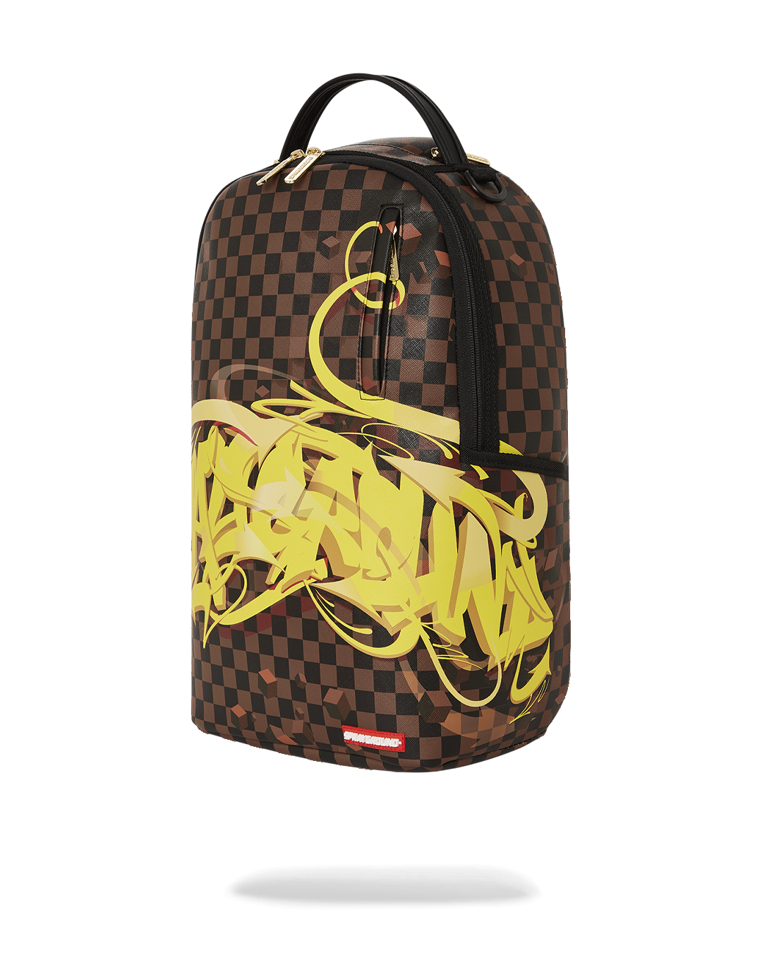 GOLD CHECKERED DRIPS BACKPACK - GOLD