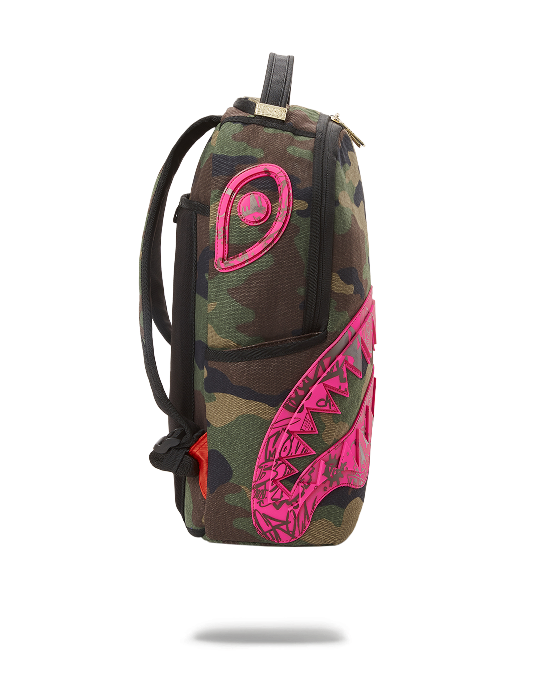 SPRAYGROUND DROP ZONE BACKPACK - Camo Bag w/ Pink Shark Mouth - Limited  Edition