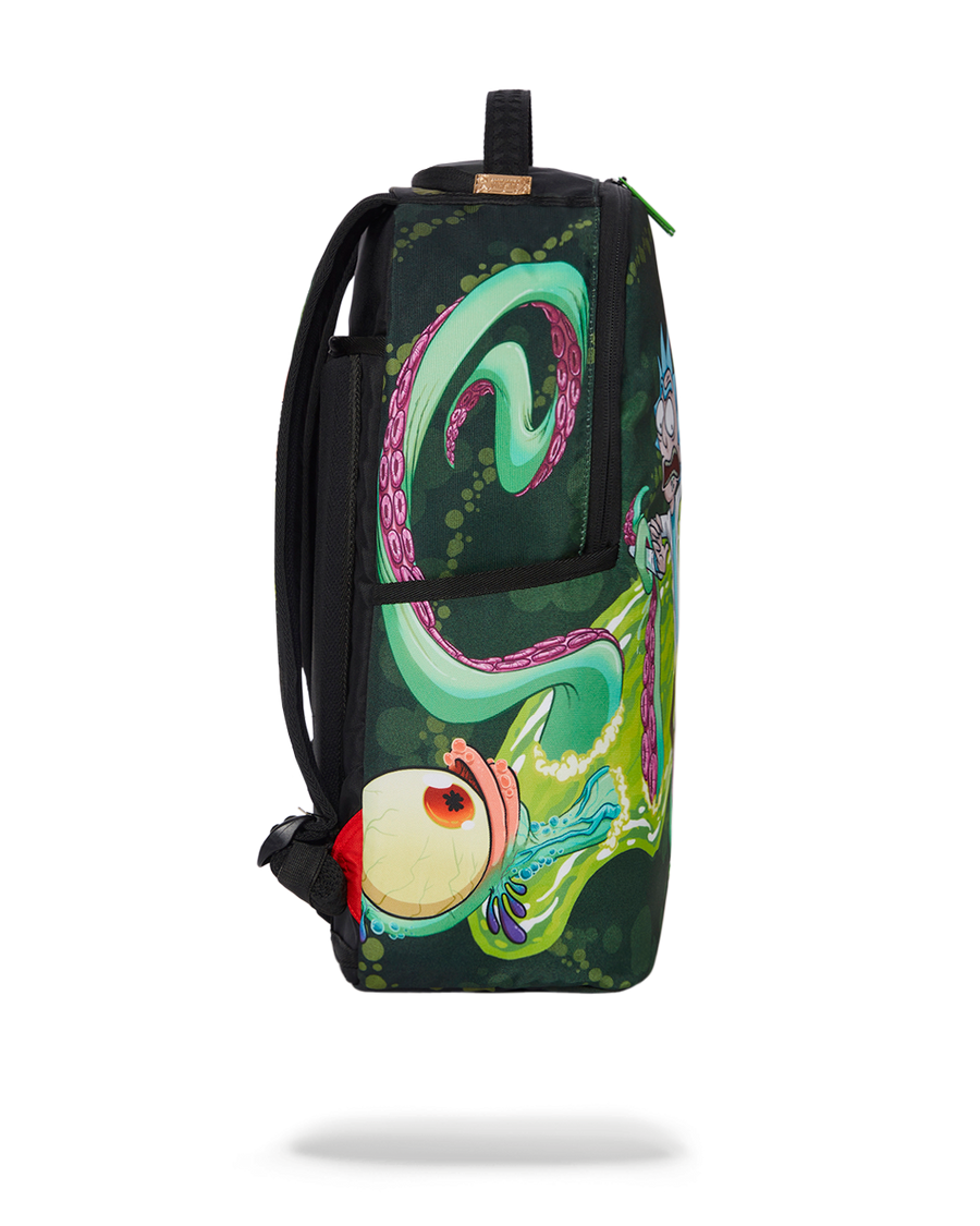 SPRAYGROUND RICK & MORTY PORTAL SHARKMOUTH BACKPACK BOOKS BAG SCHOOL  RARE B4088