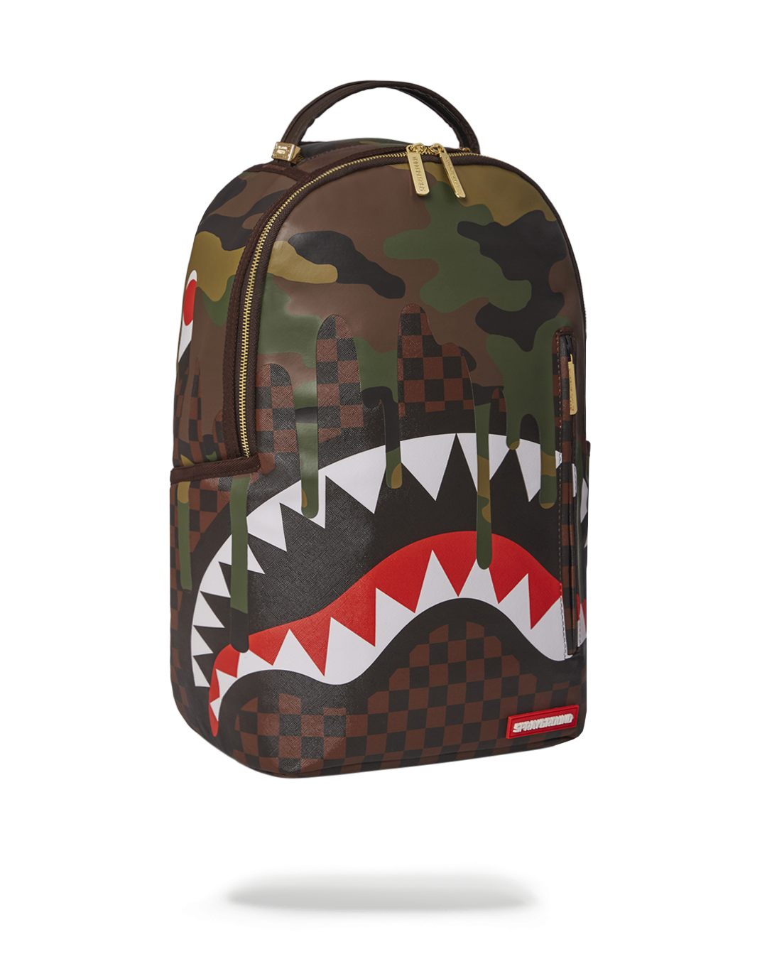 SPRAYGROUND® BACKPACK CAMO DRIP SHARKS IN PARIS BACKPACK (DLXV)