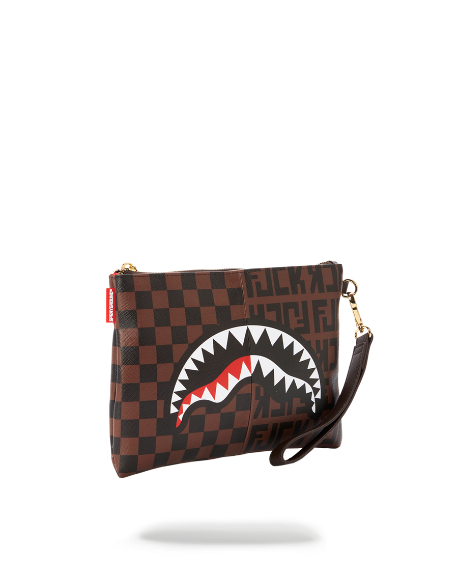 SPRAYGROUND® POUCHETTE SPLIT THE CHECK CROSSOVER CLUTCH