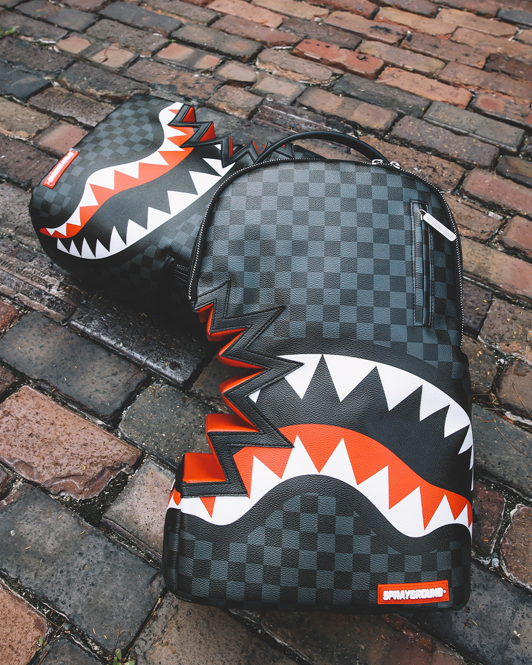 SPRAYGROUND® BACKPACK SHARK BITE SHARKS IN PARIS GRAY BACKPACK (DLXV)