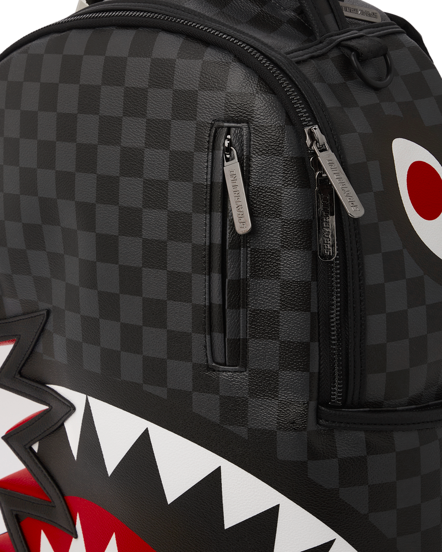 SPRAYGROUND® BACKPACK SHARK BITE SHARKS IN PARIS GRAY BACKPACK (DLXV)