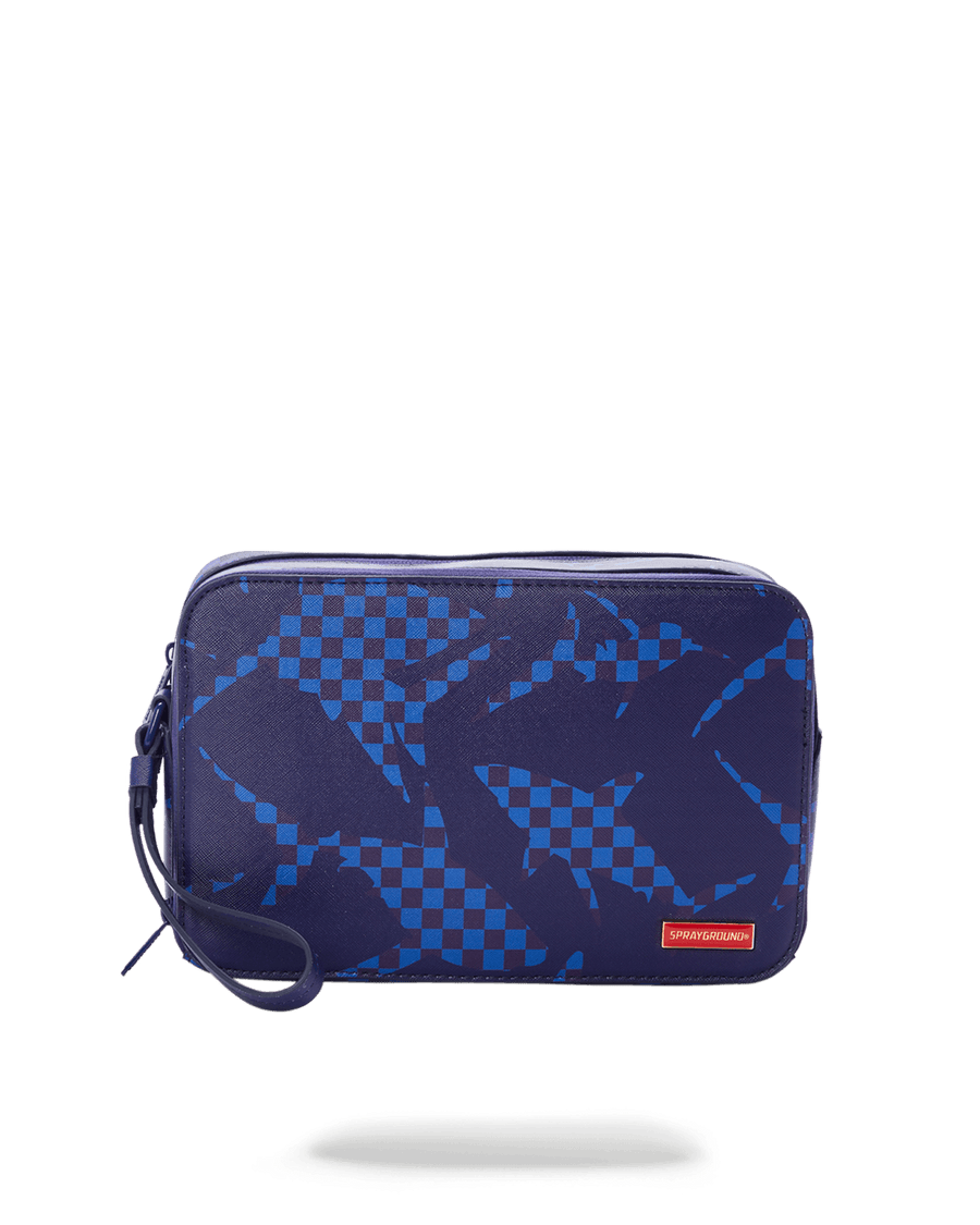 SPRAYGROUND® TOILETRY SHARK CHECK (BLUE) TOILETRY