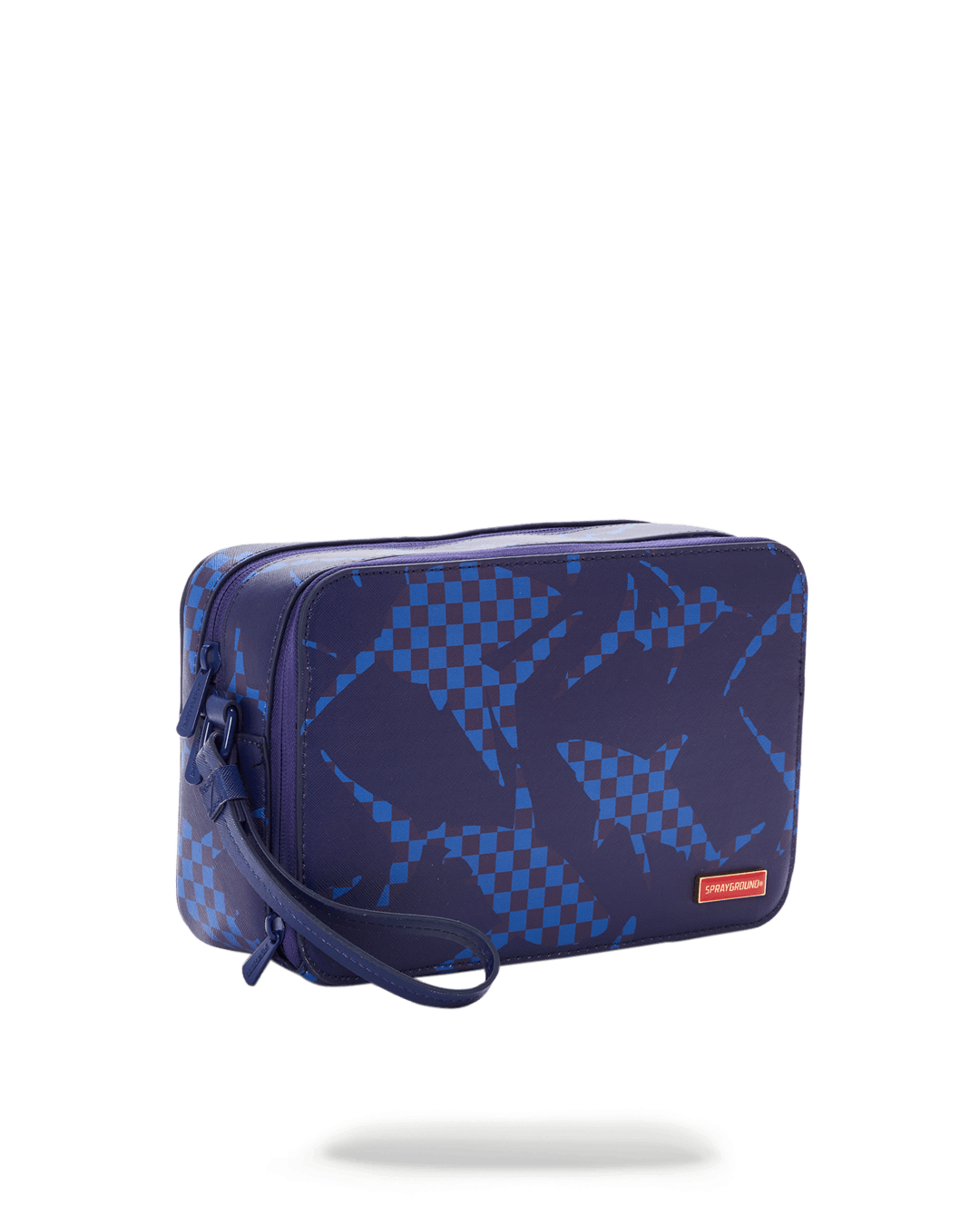 SPRAYGROUND® TOILETRY SHARK CHECK (BLUE) TOILETRY