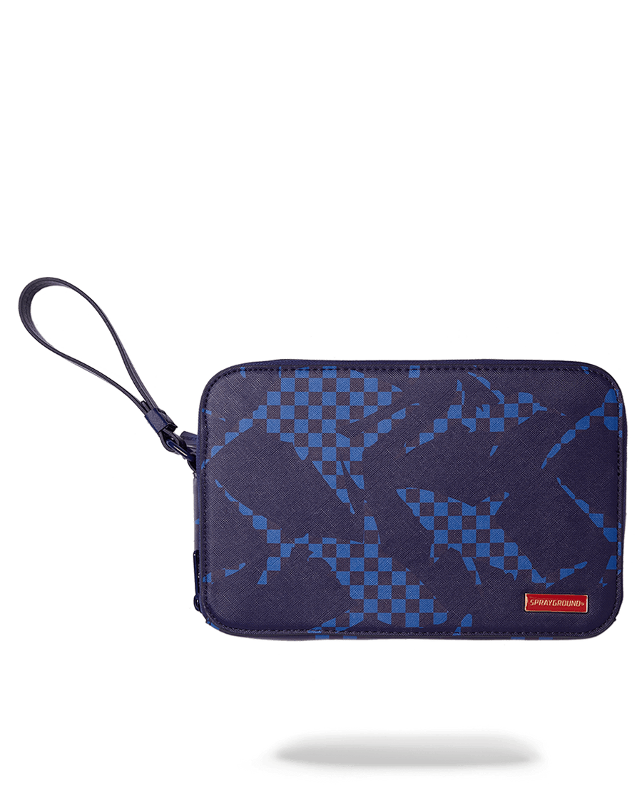 SPRAYGROUND® TOILETRY SHARK CHECK (BLUE) TOILETRY