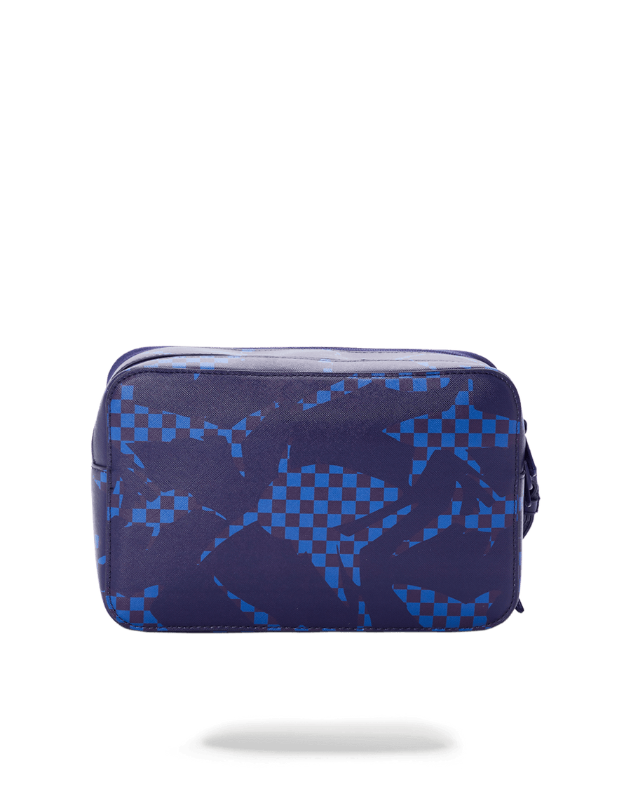 SPRAYGROUND® TOILETRY SHARK CHECK (BLUE) TOILETRY