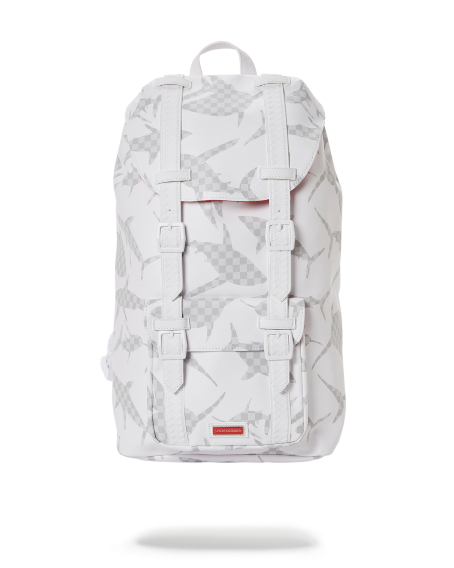 SPRAYGROUND® BACKPACK SHARK CHECK (WHITE) HILLS BACKPACK