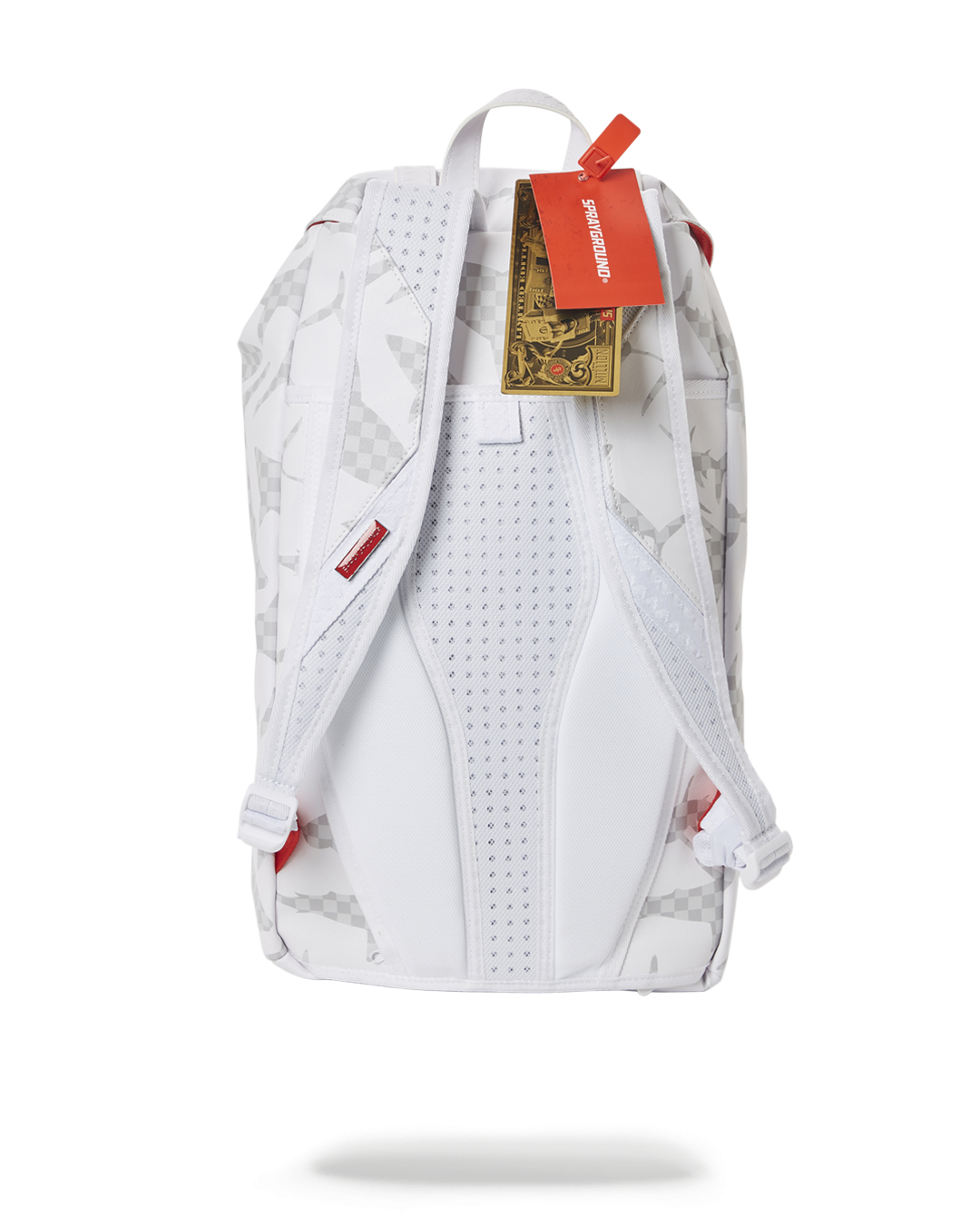 Sprayground shark mouth print backpack - White