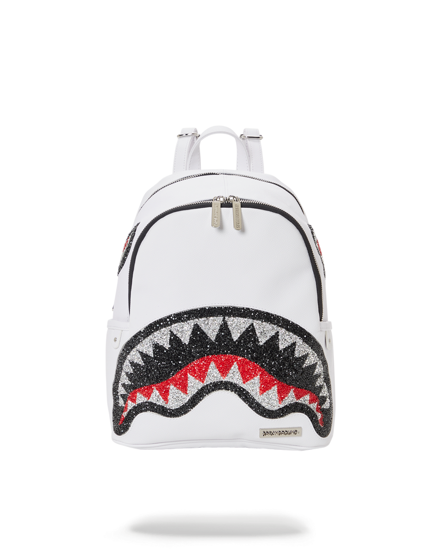 Sprayground Clearcut Dlx Backpack With Glitter Details In White