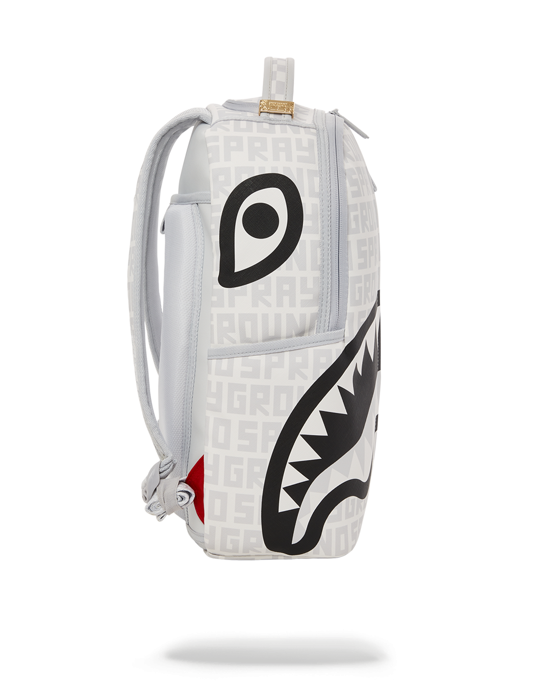 Brand New SPRAYGROUND Chenille White Marble Shark Duffel Bag 