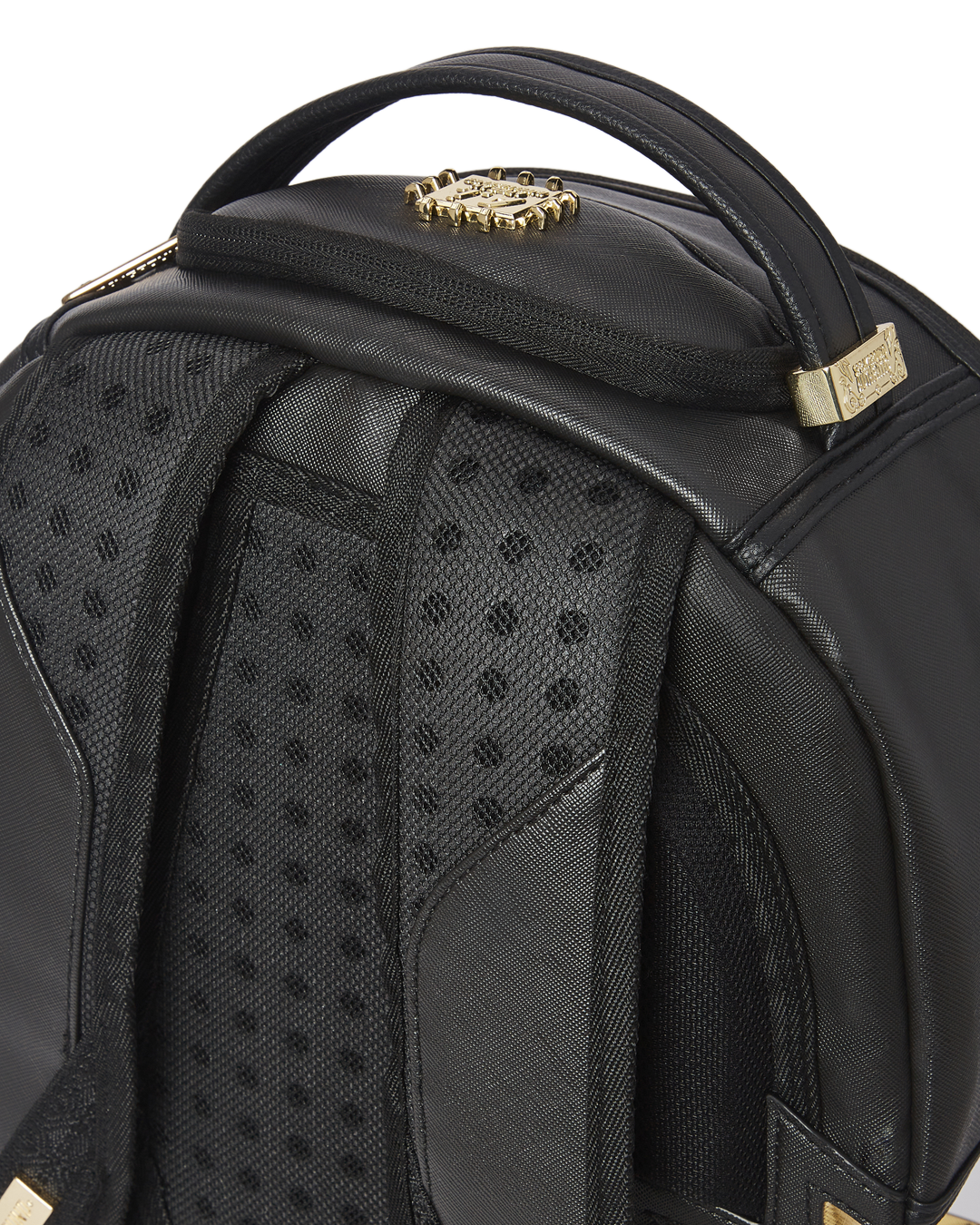 gold sprayground backpack