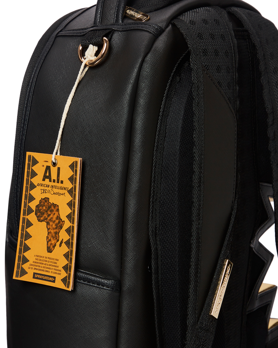 SPRAYGROUND® BACKPACK A.i.3 SHARK BITE BLACK GOLD BACKPACK (DLXV)