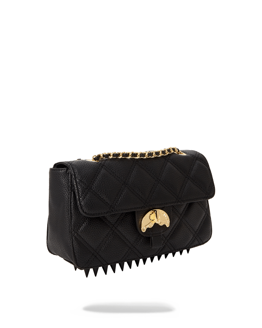 SPRAYGROUND® HANDBAG NOIR QUILT GOLD CHAIN SHARK HANDBAG