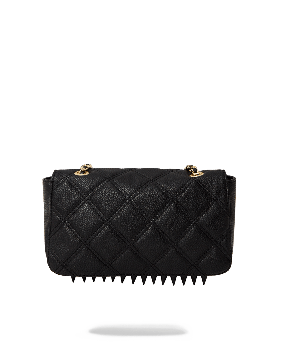 SPRAYGROUND® HANDBAG NOIR QUILT GOLD CHAIN SHARK HANDBAG