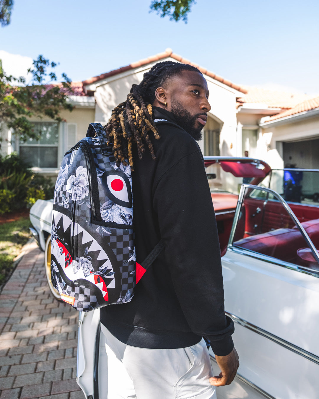 Sprayground Burnt Sharks In Paris Dlx Backpack for Men