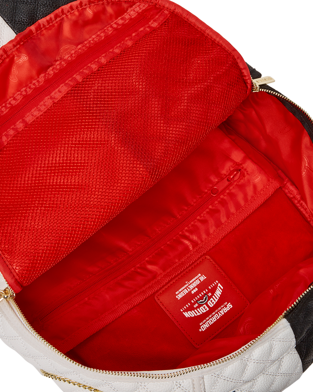 SPRAYGROUND® BACKPACK LEVELED UP SPLIT QUILT SHARK BACKPACK (DLXV)
