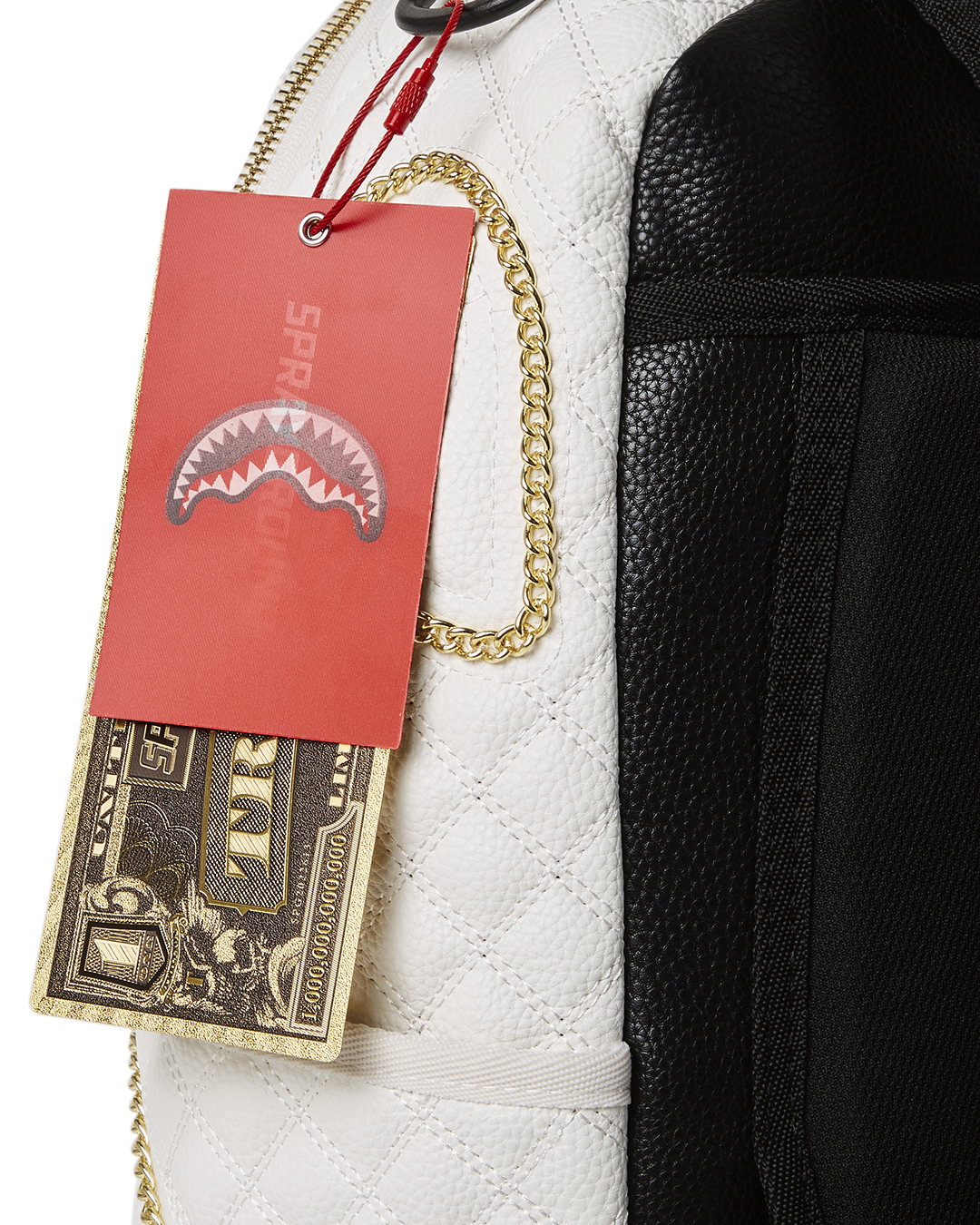 SPRAYGROUND® BACKPACK LEVELED UP SPLIT QUILT SHARK BACKPACK (DLXV)