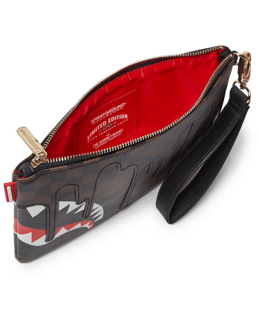 SPRAYGROUND® POUCHETTE XTC SHARKS IN PARIS CROSSOVER CLUTCH