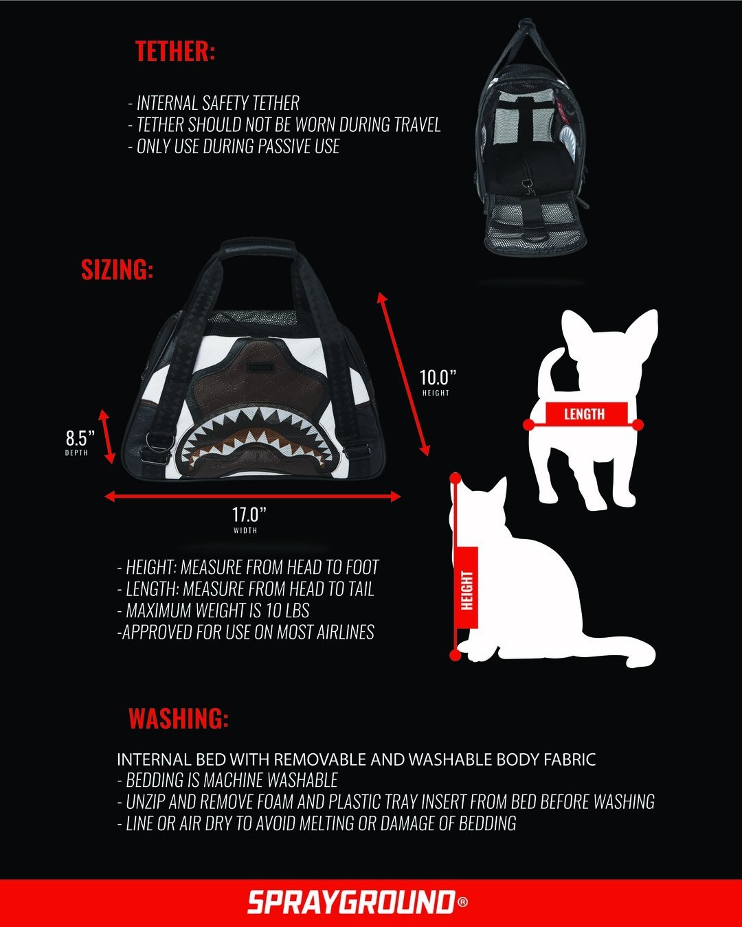 SPRAYGROUND® PET CARRIER V.V.I.P. PET CARRIER