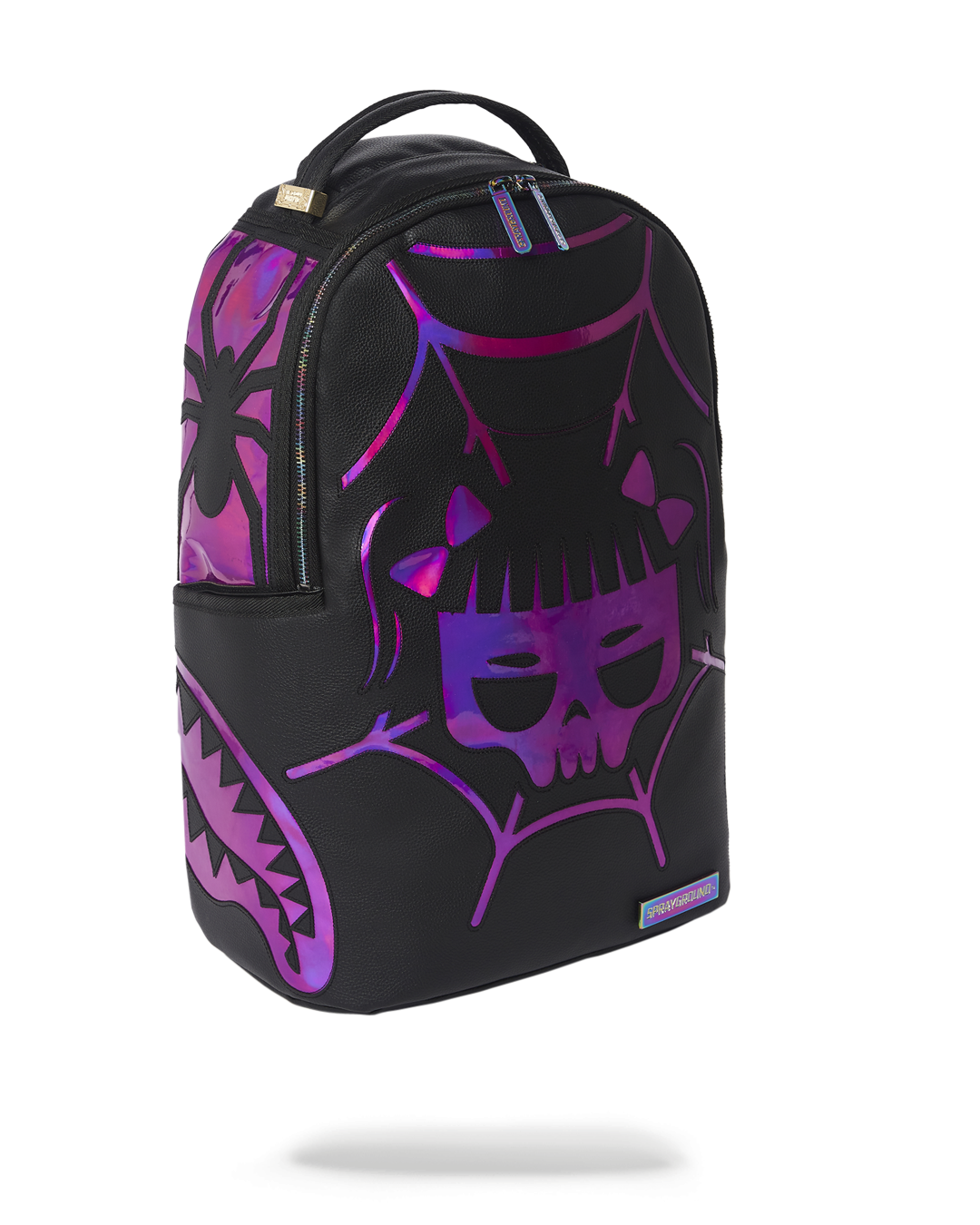 SPRAYGROUND® BACKPACK CAZZU IRIDESCENT CUT & SEW SPIDER SKULL SHARK BACKPACK (DLXV)