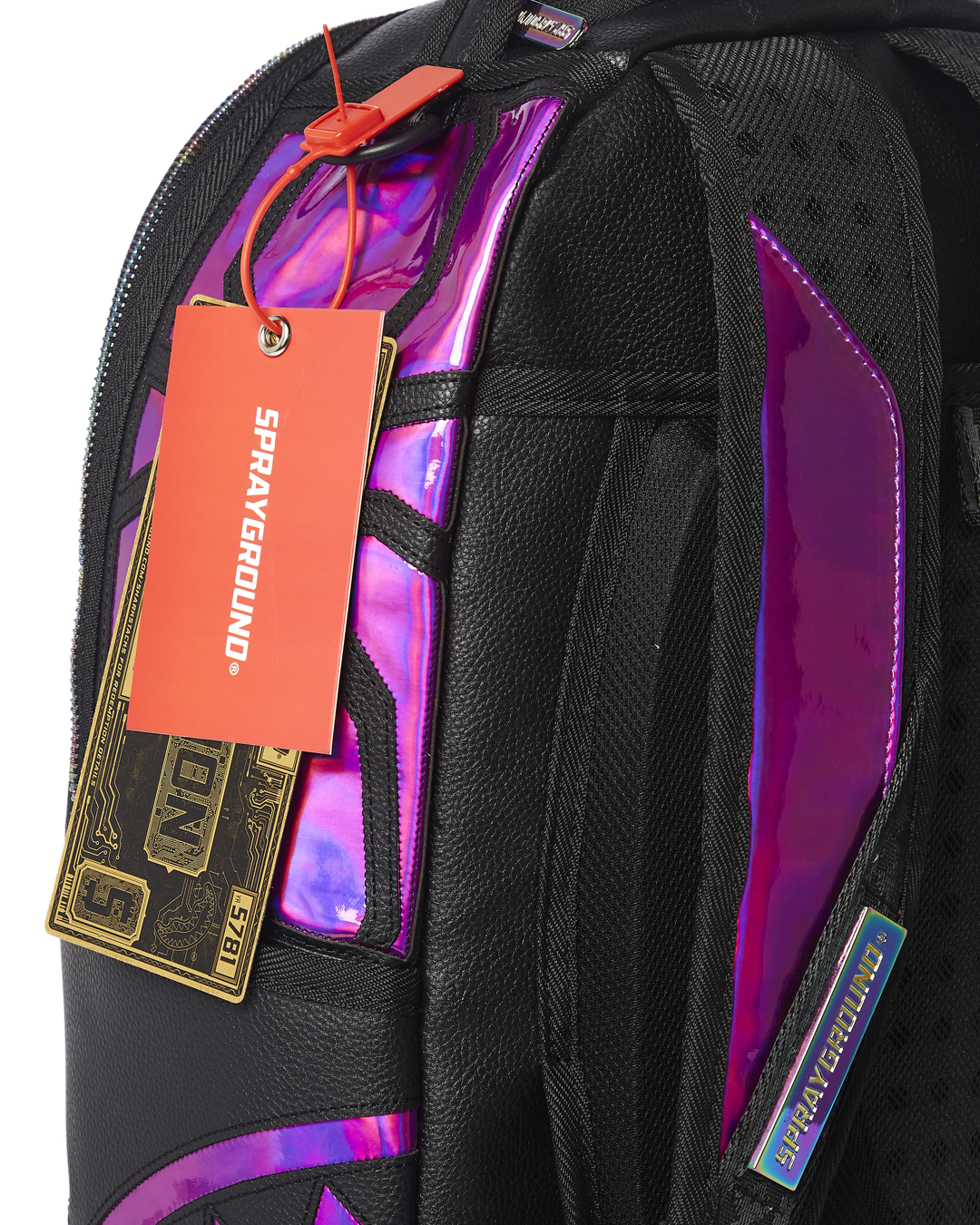 SPRAYGROUND® BACKPACK CAZZU IRIDESCENT CUT & SEW SPIDER SKULL SHARK BACKPACK (DLXV)