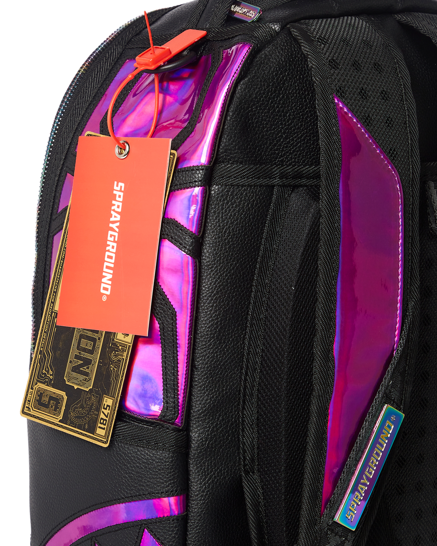 SPRAYGROUND® BACKPACK CAZZU IRIDESCENT CUT & SEW SPIDER SKULL SHARK BACKPACK (DLXV)