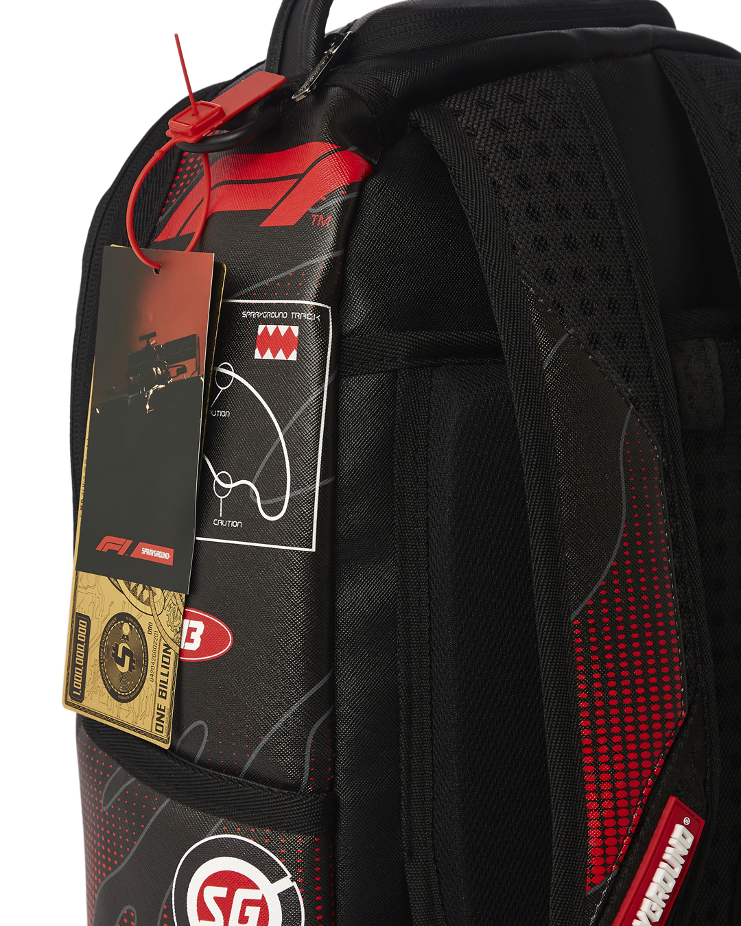 Sprayground Formula 1 Menacing Duffel Bag - Red / Black — Just For