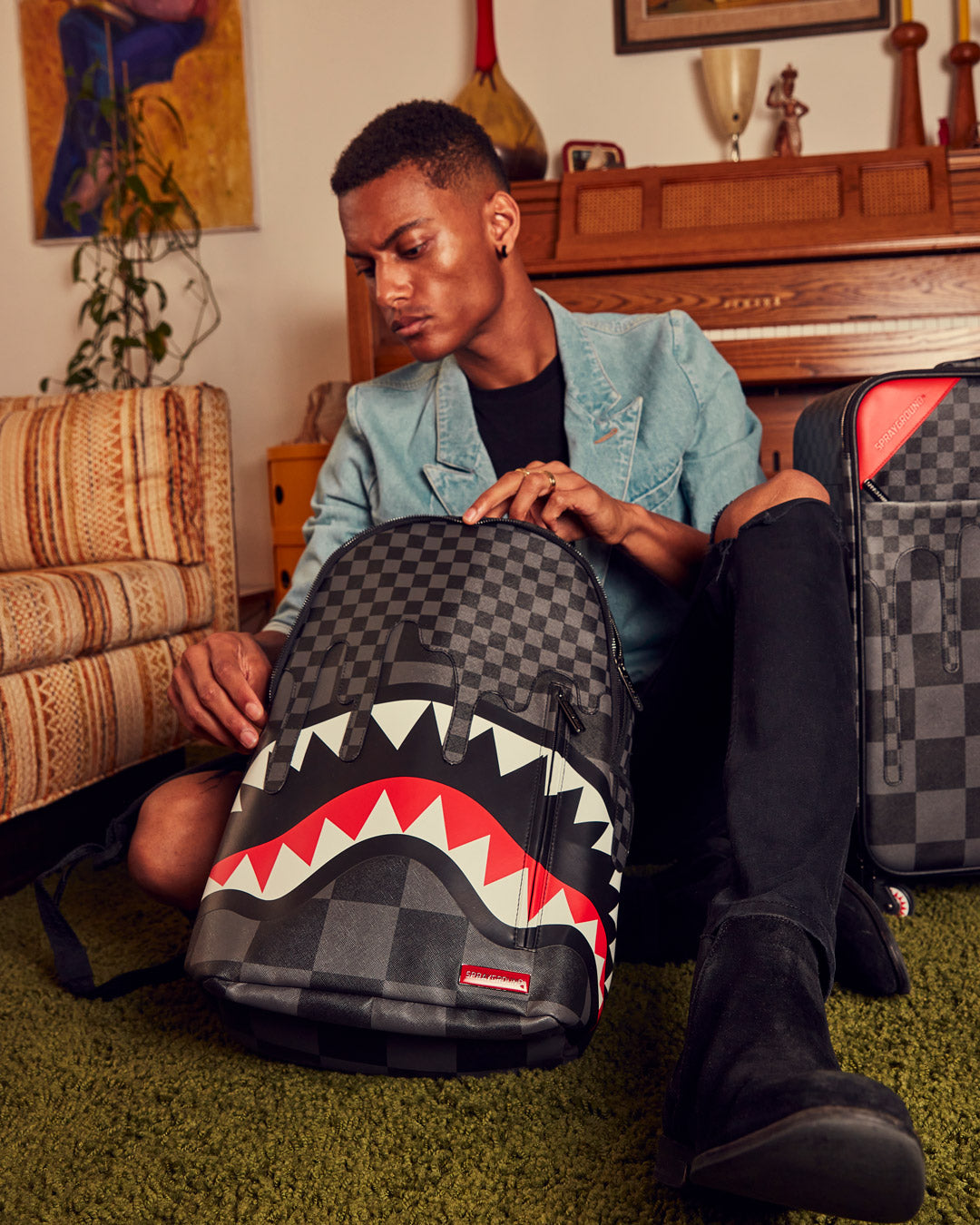 SPRAYGROUND® BACKPACK XTC GREY SHARKS IN PARIS BACKPACK (DLXV)