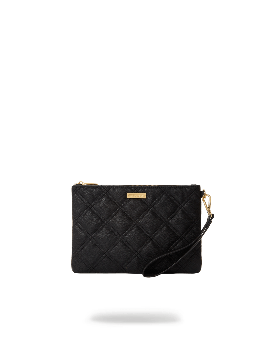SPRAYGROUND® POUCHETTE NOIR QUILT GOLD CHAIN SHARK CROSSOVER CLUTCH