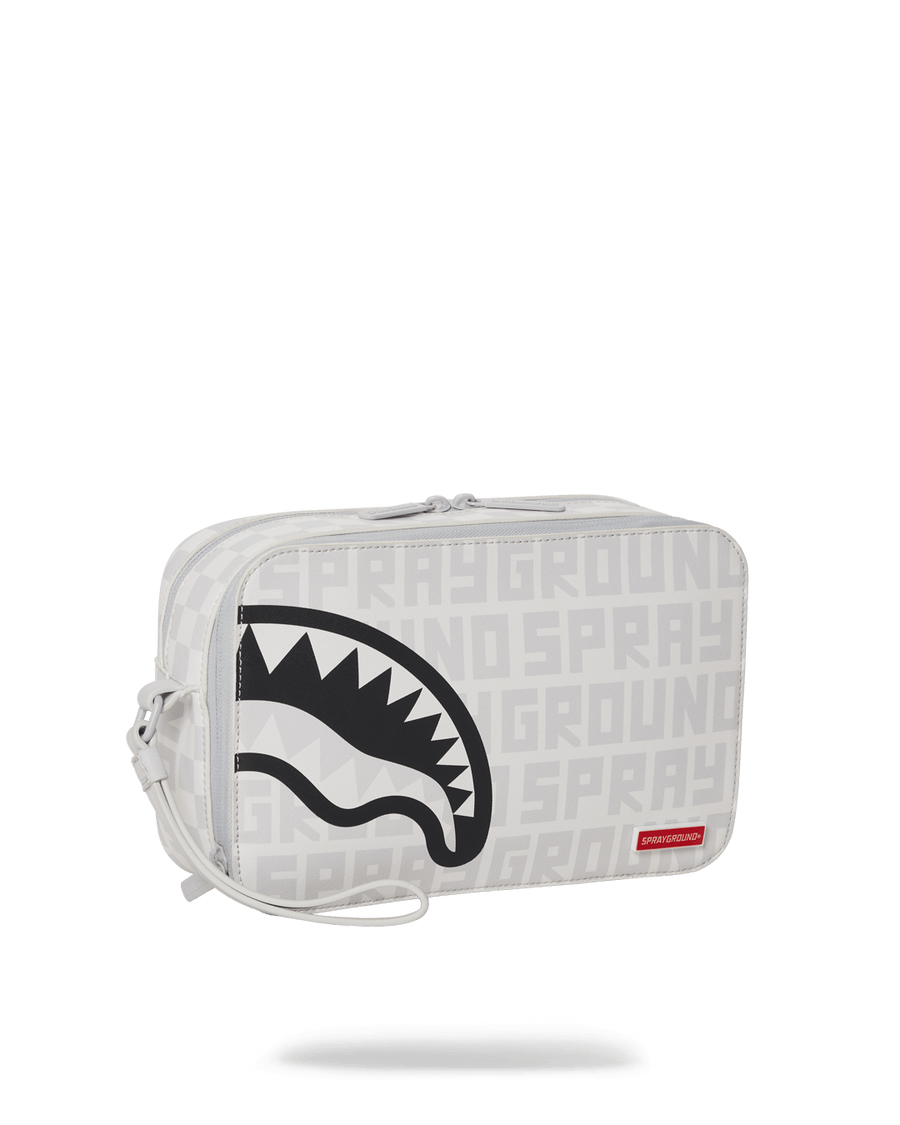 SPRAYGROUND® TOILETRY SPLIT THE CHECK (PEARL) TOILETRY BAG