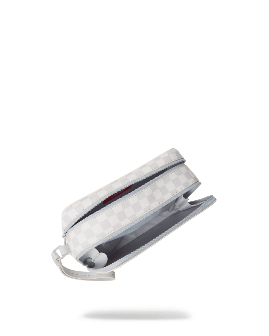 SPRAYGROUND® TOILETRY SPLIT THE CHECK (PEARL) TOILETRY BAG