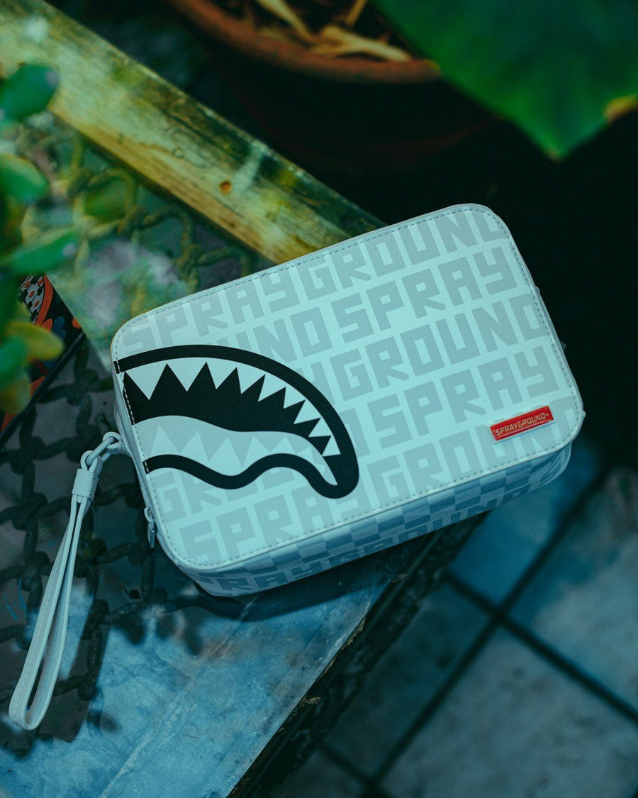 SPRAYGROUND® TOILETRY SPLIT THE CHECK (PEARL) TOILETRY BAG