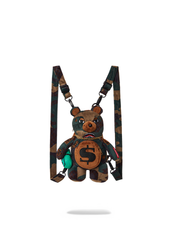 SPRAYGROUND® BACKPACK BEARCUB BACKPACK - CAMOCHECK MONEYBEAR