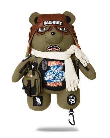 SPRAYGROUND® BACKPACK CALL OF DUTY AVIATOR FEARLESS MONEYBEAR TEDDYBEAR BACKPACK