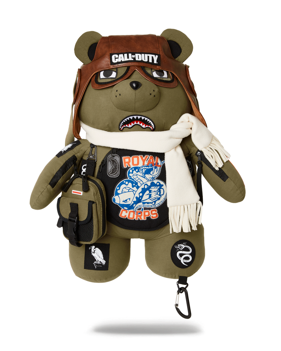 SPRAYGROUND® BACKPACK CALL OF DUTY AVIATOR FEARLESS MONEYBEAR TEDDYBEAR BACKPACK