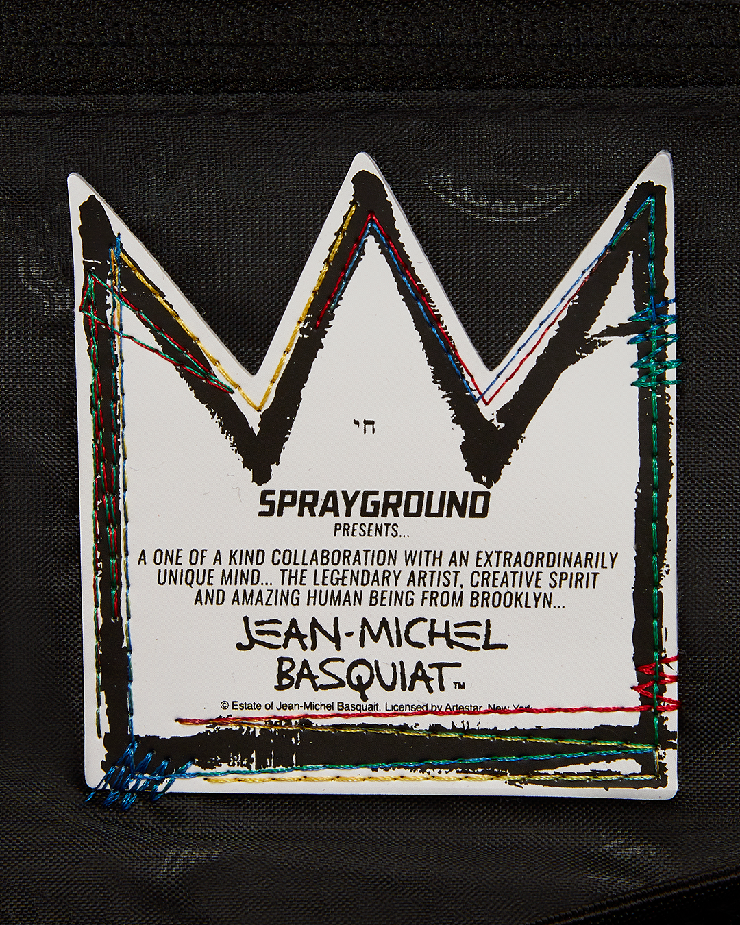 SPRAYGROUND® HANDBAG OFFICIAL BASQUIAT UNTITLED (CHEESE POPCORN) 1983 HANDBAG