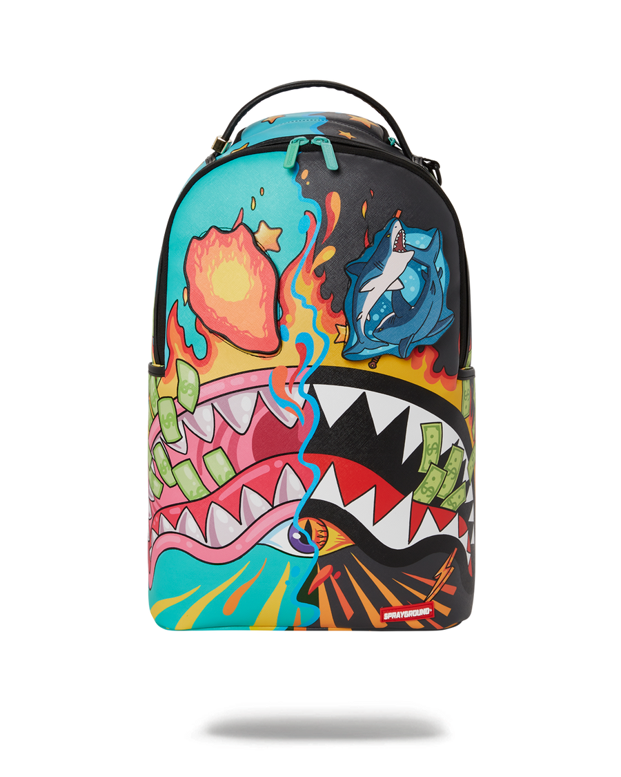 SPRAYGROUND® BACKPACK DAZED & SHARK DOUBLE LIFE (WITH REMOVABLE EYE PATCHES)
