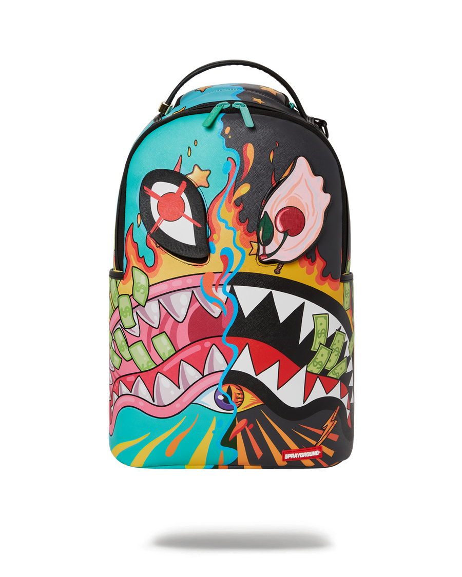 SPRAYGROUND® BACKPACK DAZED & SHARK DOUBLE LIFE (WITH REMOVABLE EYE PATCHES)