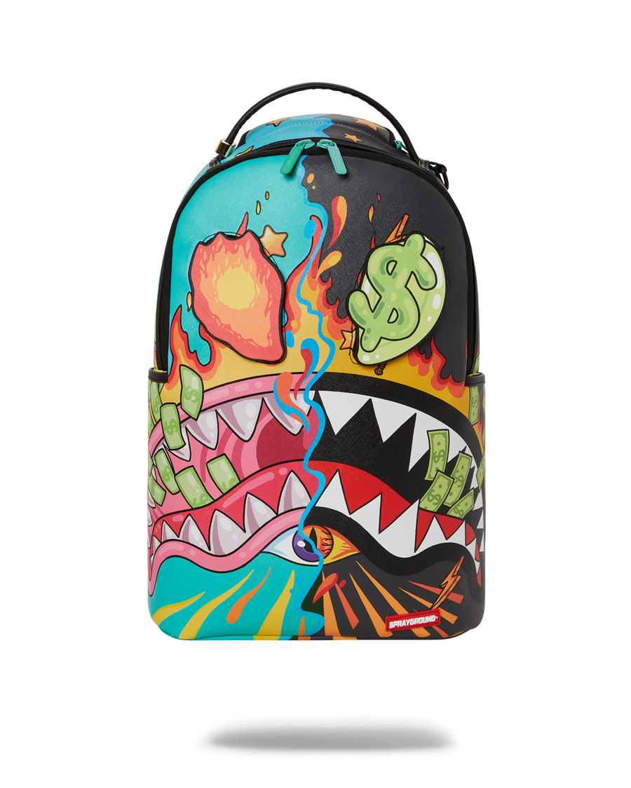 SPRAYGROUND® BACKPACK DAZED & SHARK DOUBLE LIFE (WITH REMOVABLE EYE PATCHES)