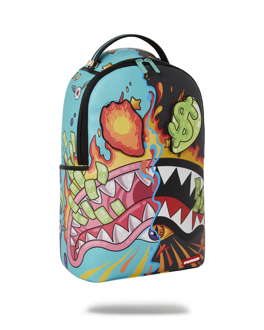 SPRAYGROUND® BACKPACK DAZED & SHARK DOUBLE LIFE (WITH REMOVABLE EYE PATCHES)