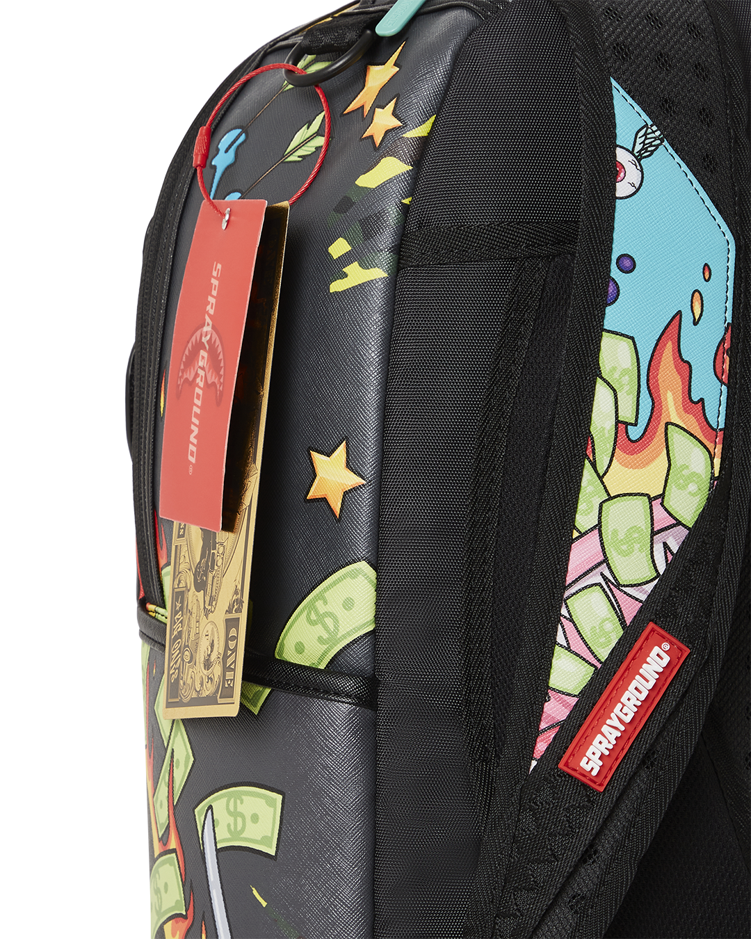 SPRAYGROUND® BACKPACK DAZED & SHARK DOUBLE LIFE (WITH REMOVABLE EYE PATCHES)