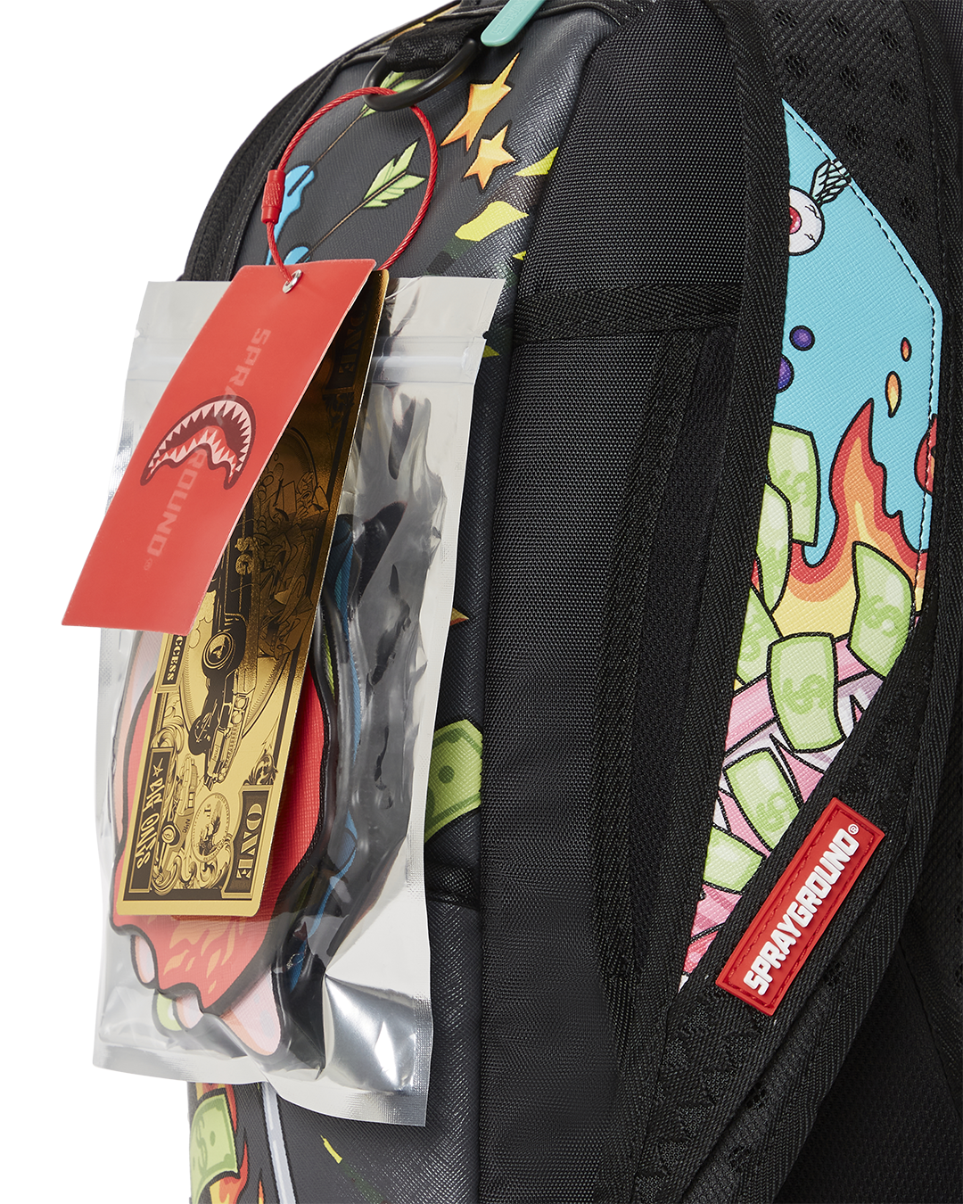 SPRAYGROUND® BACKPACK DAZED & SHARK DOUBLE LIFE (WITH REMOVABLE EYE PATCHES)