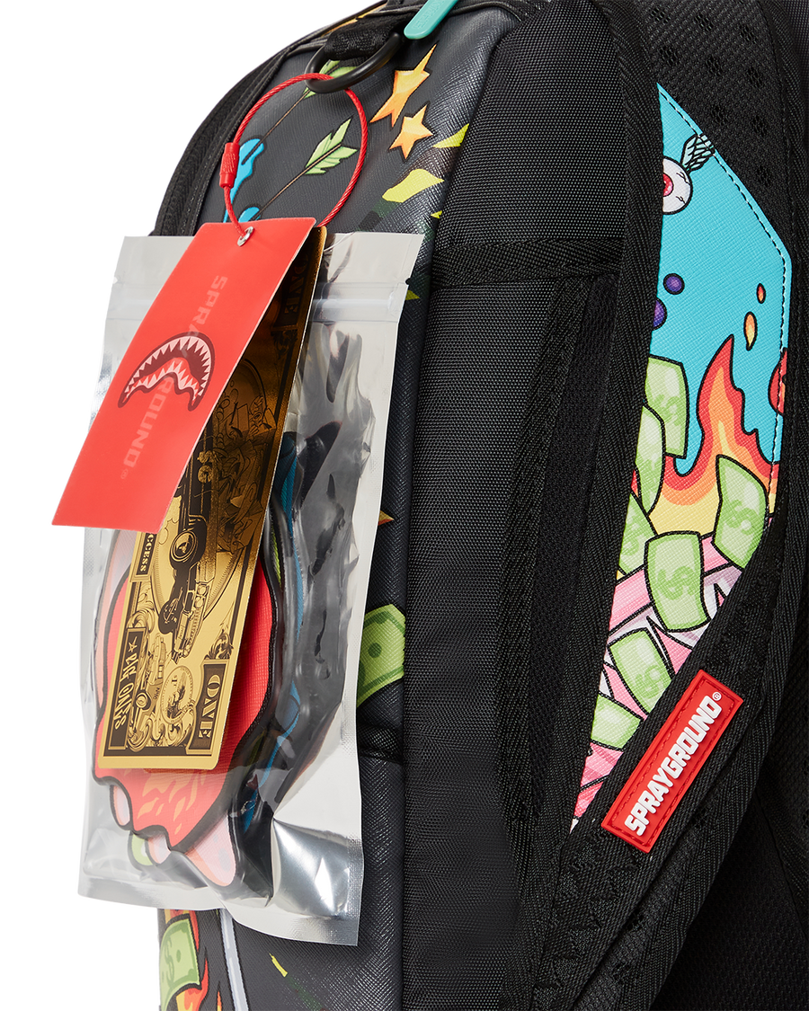 SPRAYGROUND® BACKPACK DAZED & SHARK DOUBLE LIFE (WITH REMOVABLE EYE PATCHES)