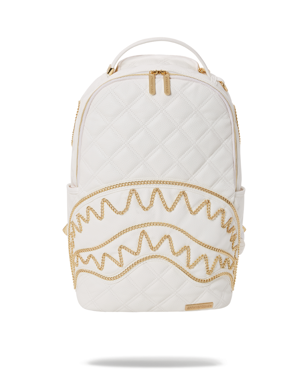 SPRAYGROUND® BACKPACK RIVIERA LE BLANC GOLD CHAIN SHARK BACKPACK (DLXV)