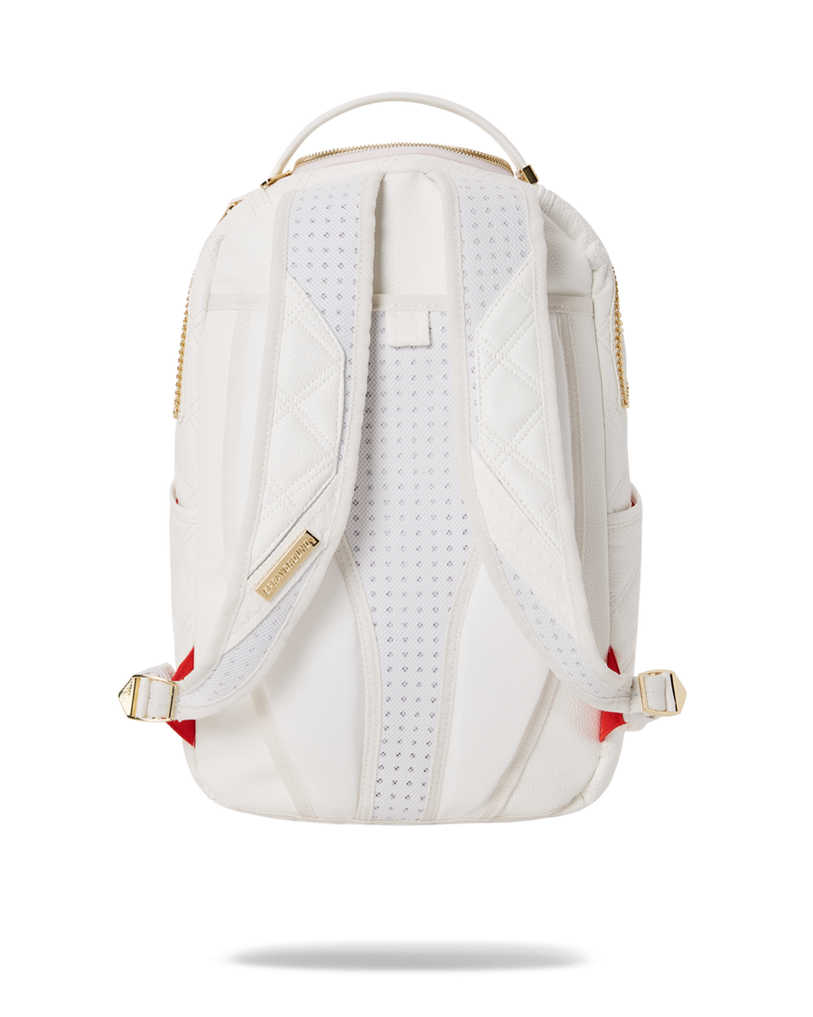 SPRAYGROUND® BACKPACK RIVIERA LE BLANC GOLD CHAIN SHARK BACKPACK (DLXV)